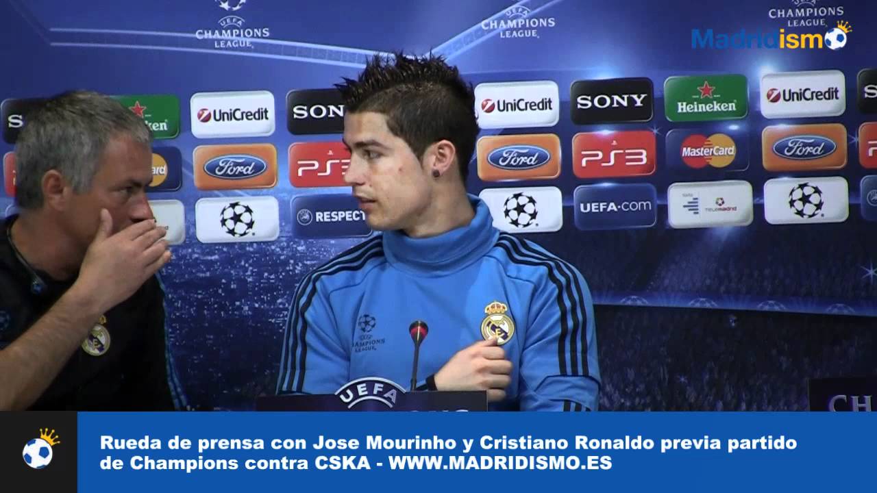Rueda de prensa completa con Cristiano Ronaldo y Jose Mourinho, previa CSKA, partido vuelta