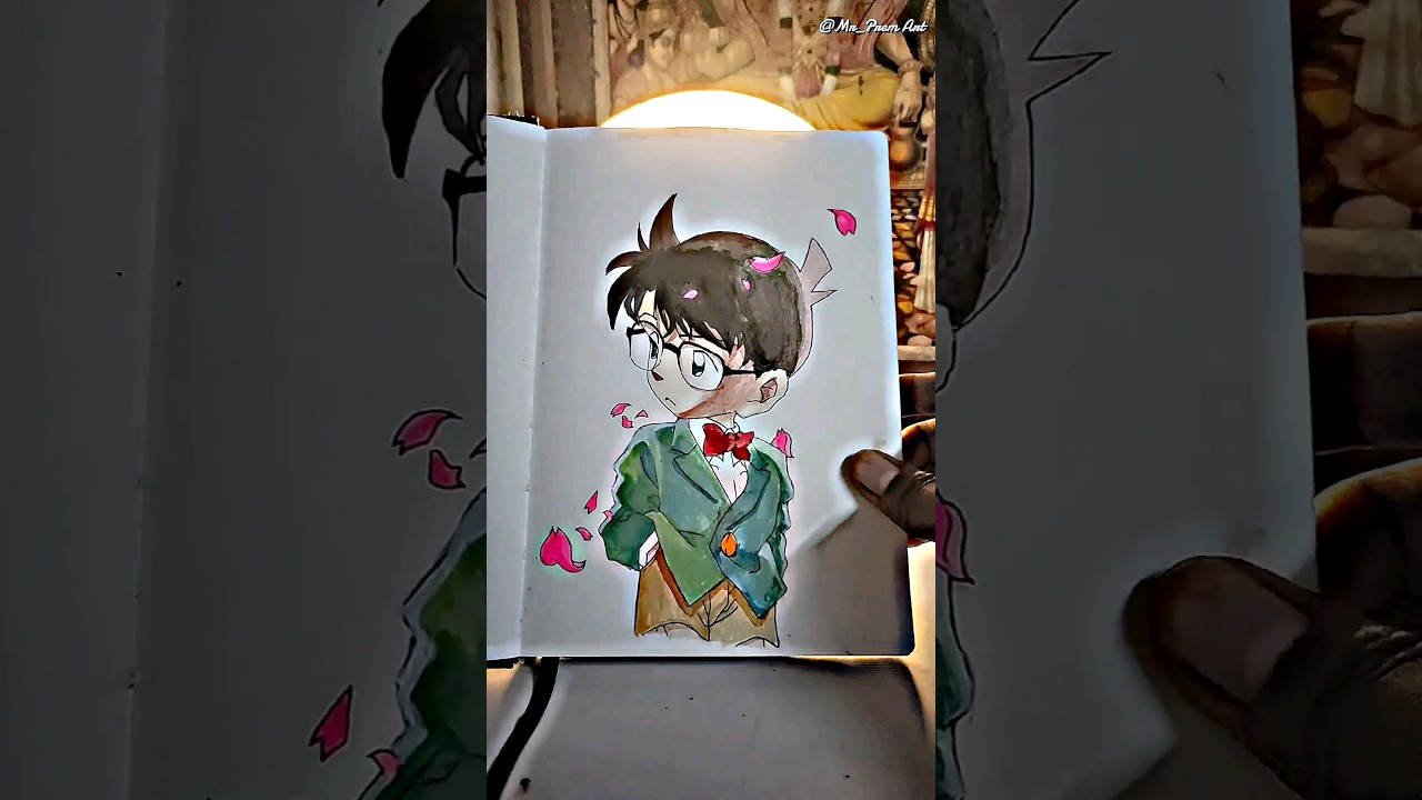 Drawing Detective Conan ✨||#art #drawing #anime #shorts
