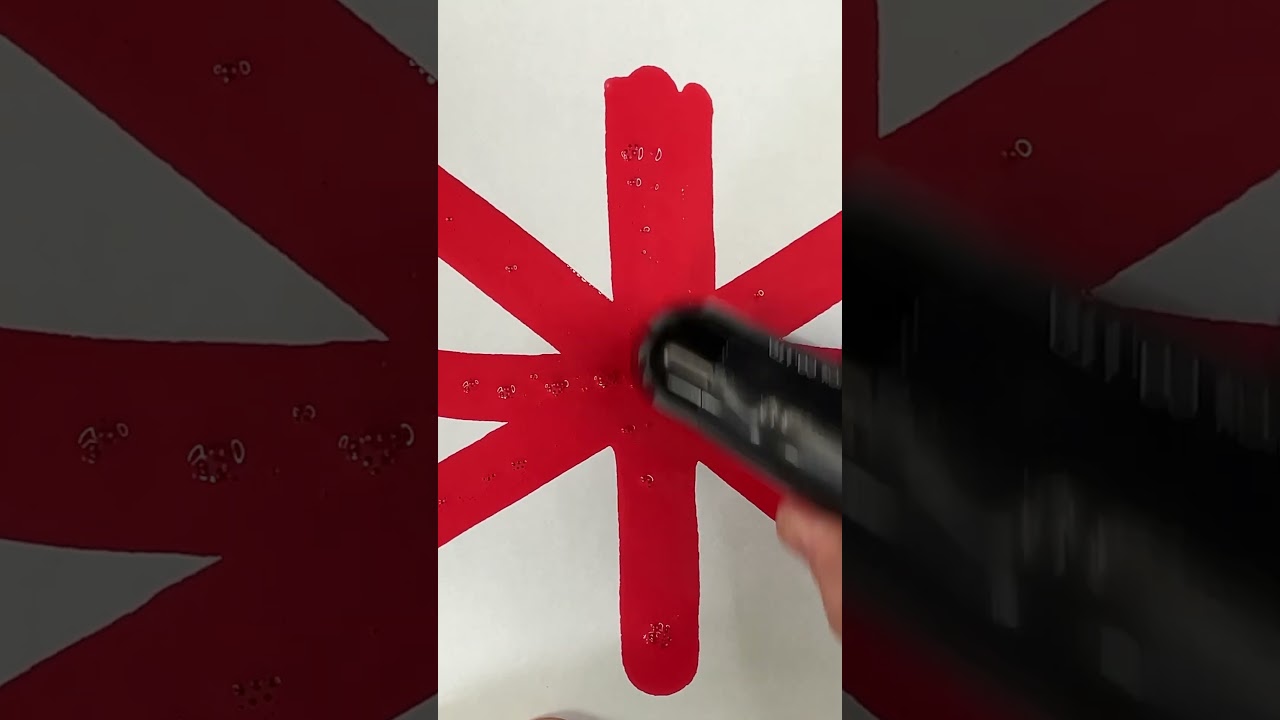 Drawing the Union Jack 🇬🇧 with Posca Mop&rsquo;r markers #shorts #posca