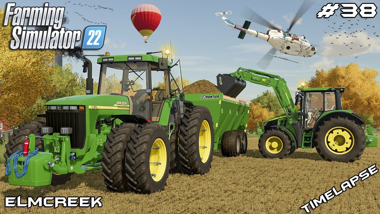 TRANSPORTING and SPREADING manure on the FIELDS | Elmcreek | Farming Simulator 22 | Episode 38