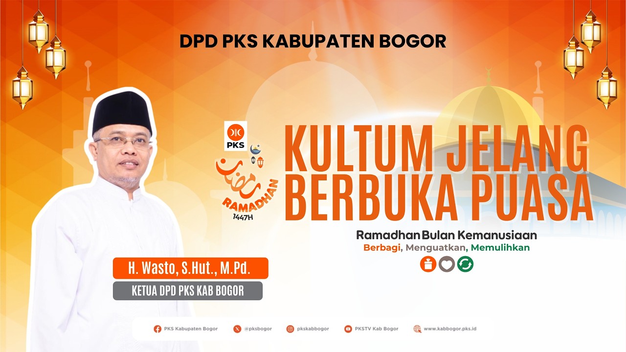 Kultum Jelang Berbuka Puasa : Semoga ini Ramadhan Terbaik Kita | Ustadz H. Wasto, S. Hut., M. Pd.