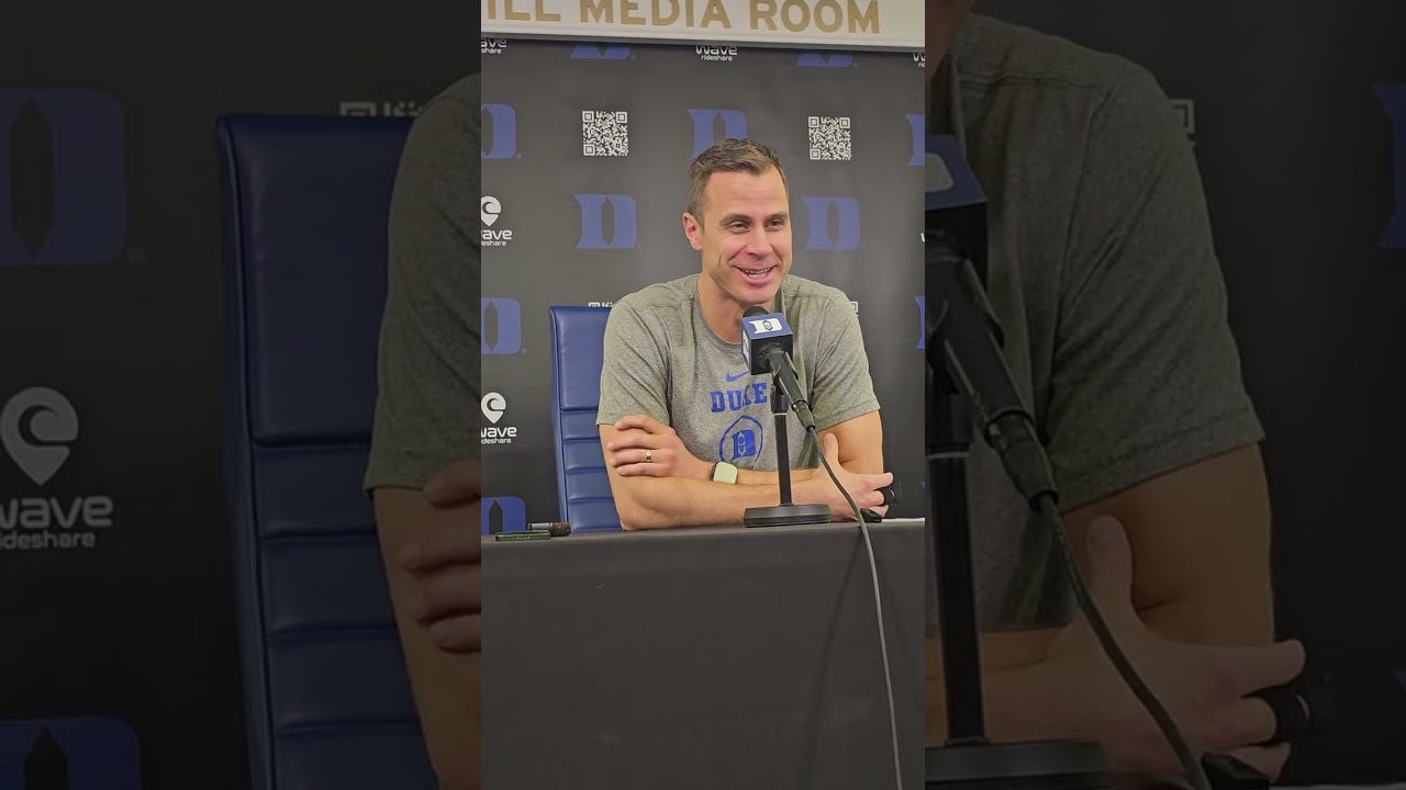 Duke HC Jon Scheyer's Presser Previewing Saturday's Home Game Versus UNC