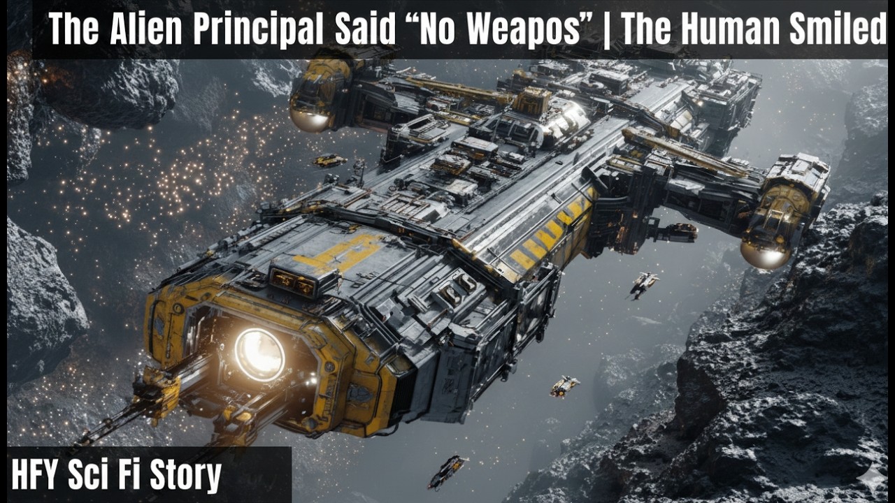 The Alien Principal Said “No Weapons Allowed” | The Human Smiled HFY Sci Fi Story
