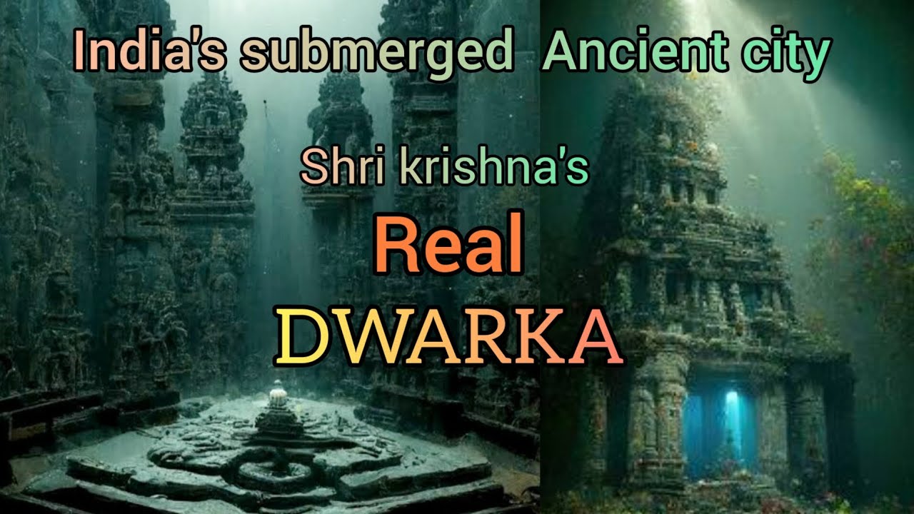 DWARKA krishna 's ancient city under ocean🍃|real/rare images🥺#dwarka#krishna#viral