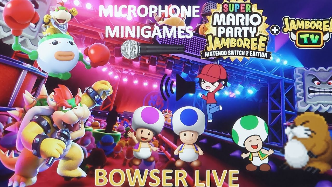 SMPJ + Jamboree TV - Monty Mole with the Toads in Bowser Live (Microphone Minigames with my Voice🎤🗣)