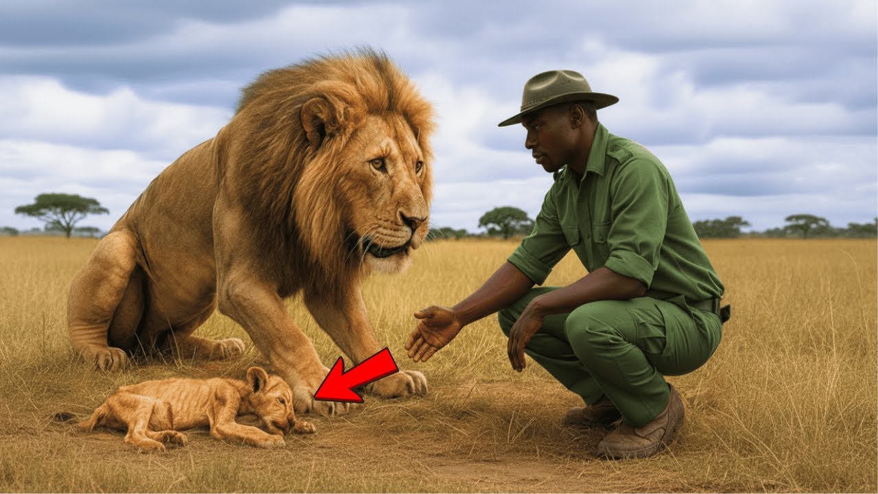 A Desperate Lion Trusted a Human with His Dying Cub — What Happened Next Shocked Everyone