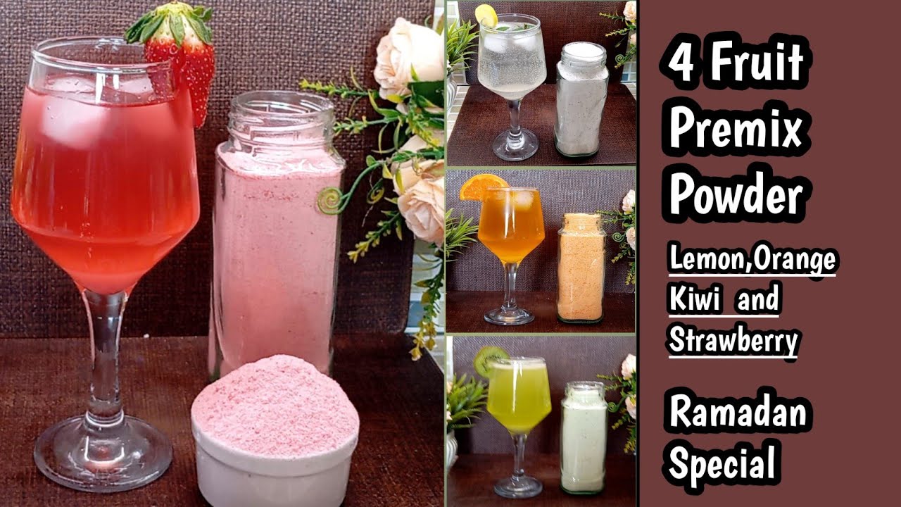 4 Fruit Premix |Fruit Juice Powder| Summer Drinks Powder Mix with only 3 ingredients|Ramadan recipe