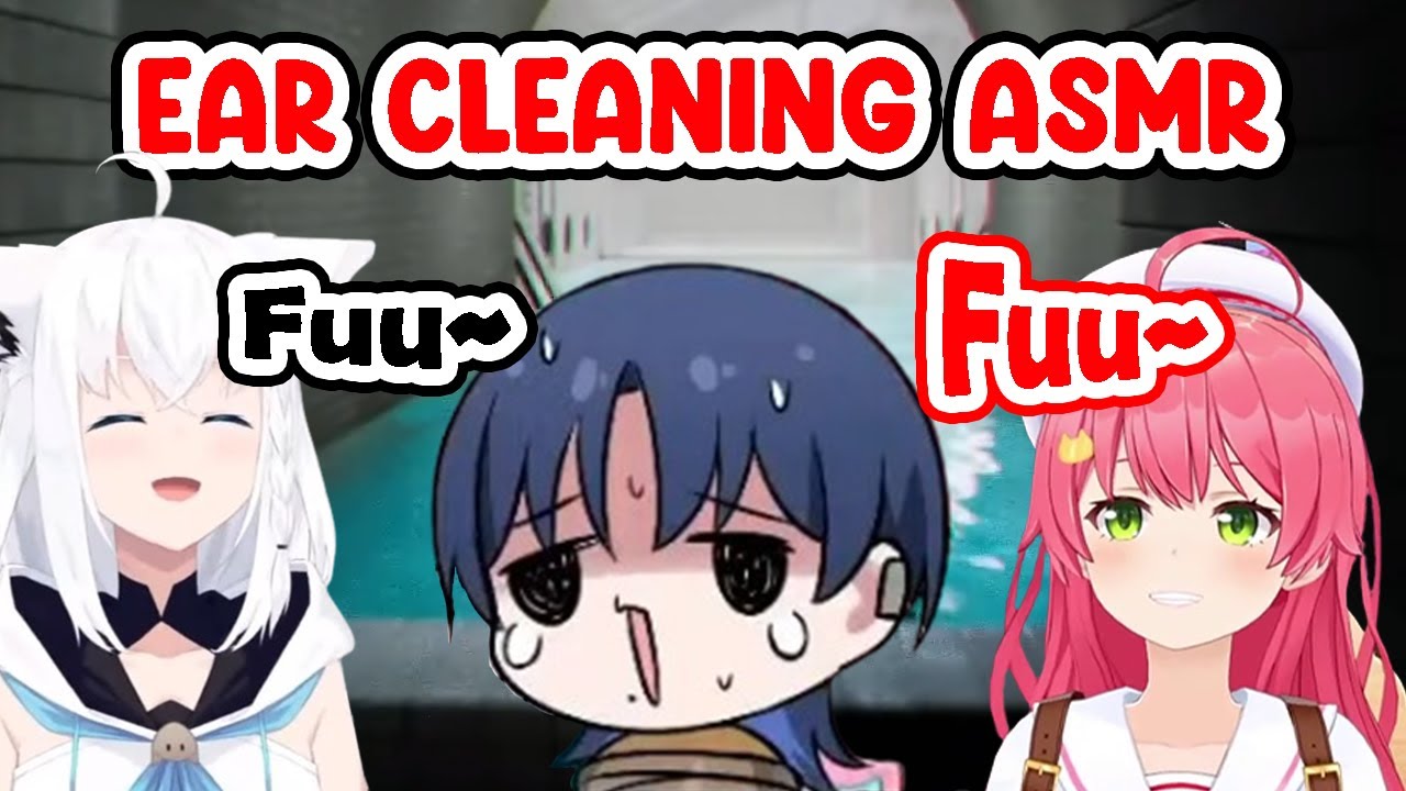 Poor Aokun, being forced to endure ASMR from Fubuki and Miko