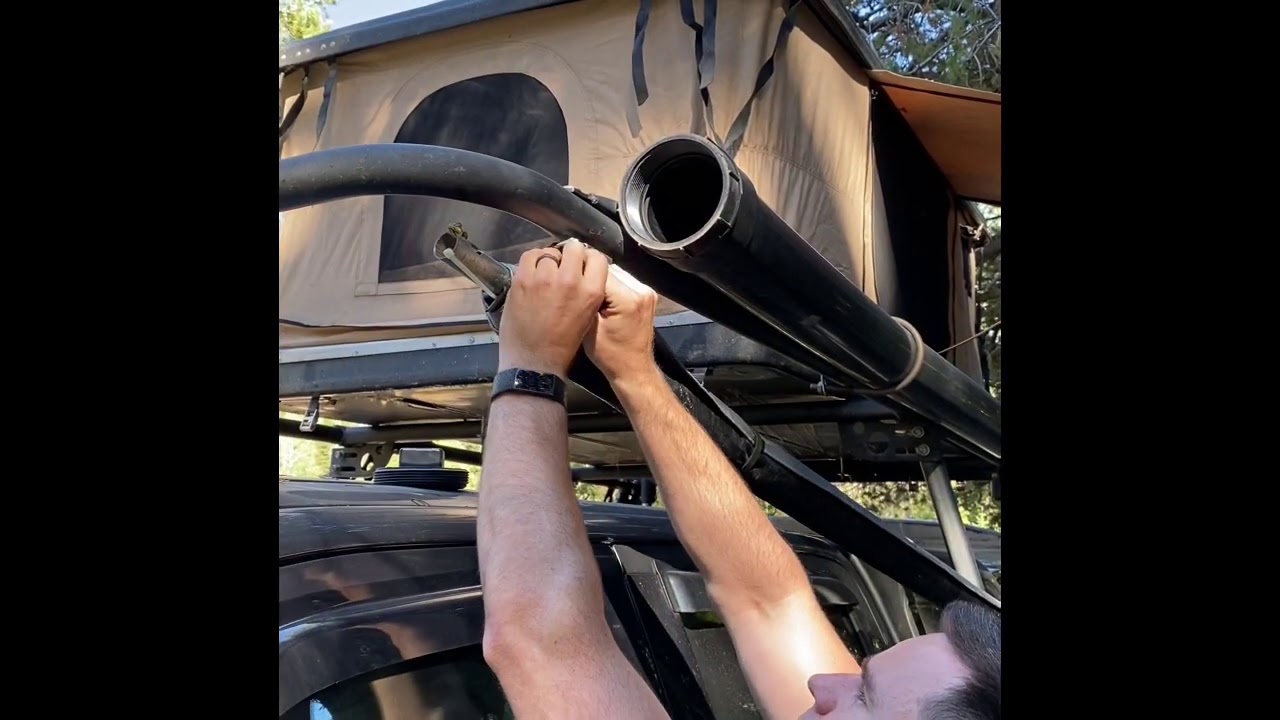 DIY vehicle awning for any truck, SUV or car and no hardware needed.
