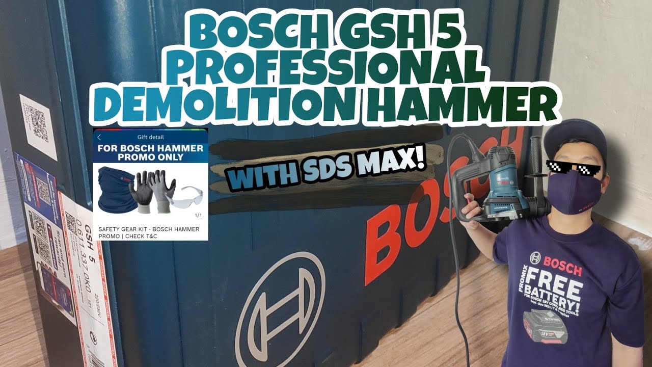 BOSCH GSH 5 Professional Demolition Hammer with SDS Max - Unboxing + Quick Test