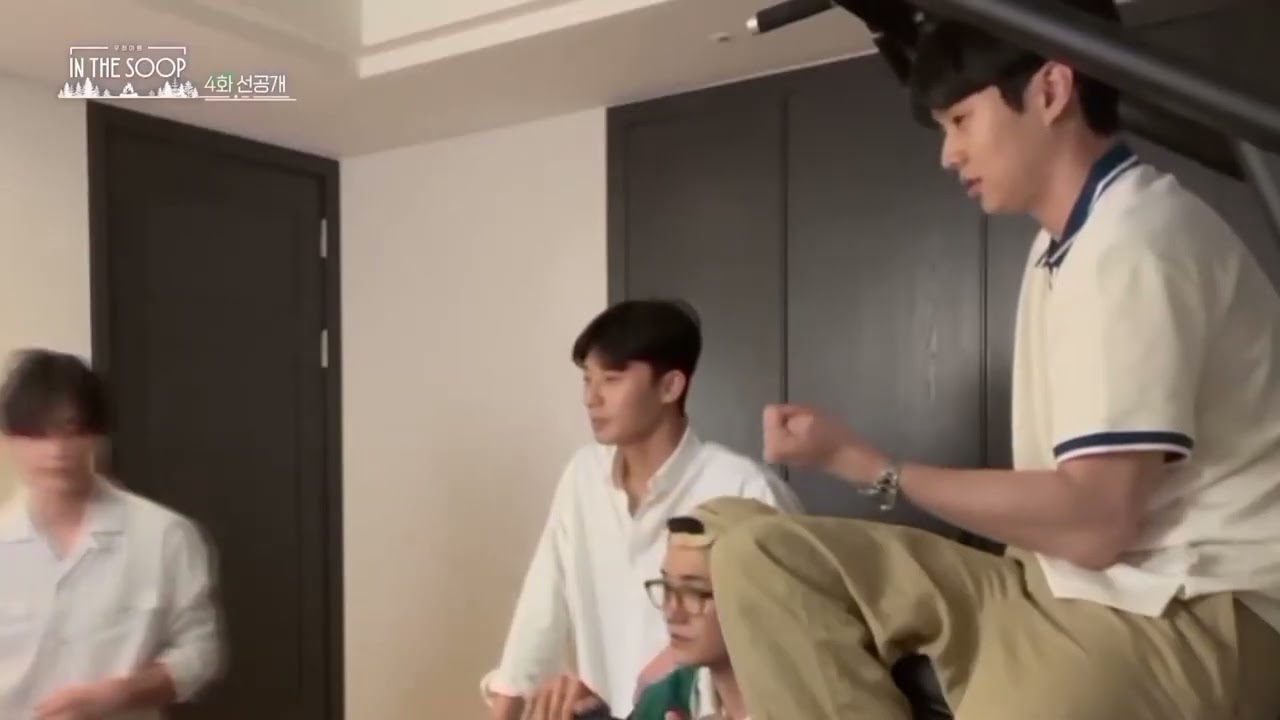 Taehyung recording for Polaroid with The Wooga Squad