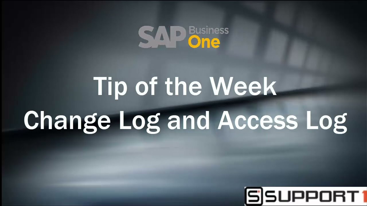 Tip of the Week: Change Log and Access Log