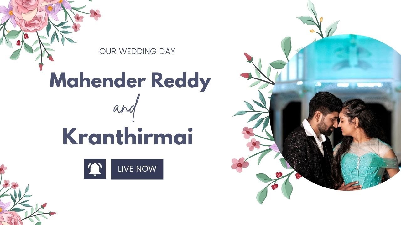 Mahender Reddy With Kranthirmai Wedding Live stream