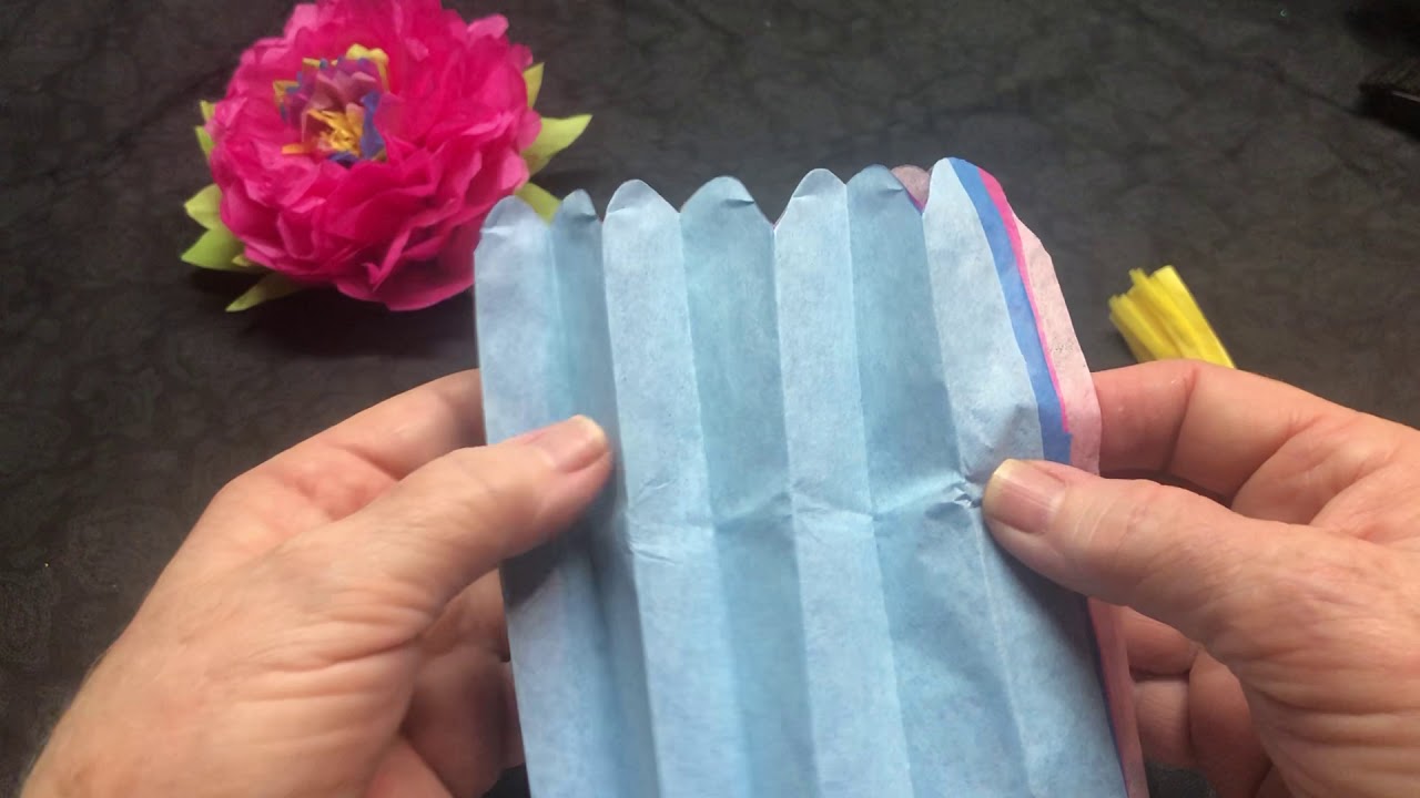 How to Make a Tissue Paper Flower DIY Rainbow colored