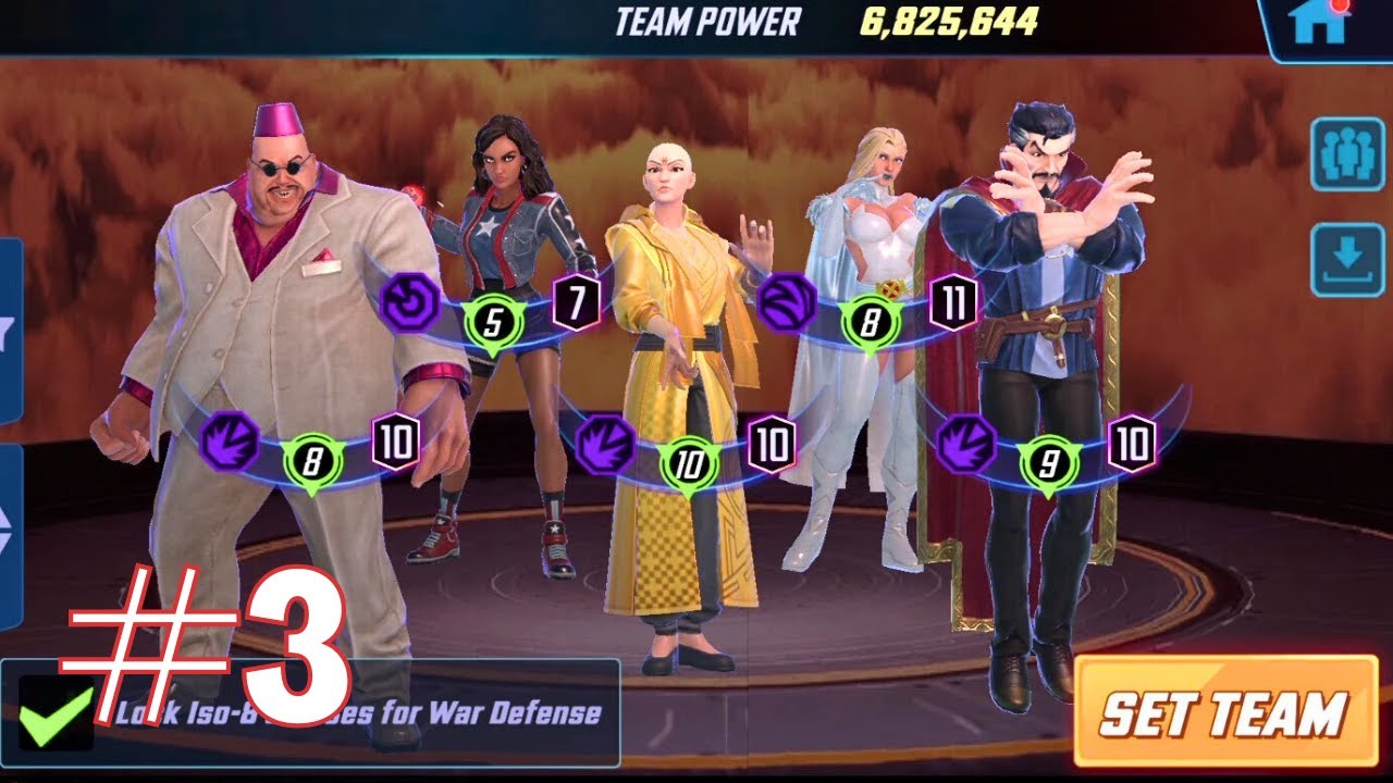 Top 10 War Defense Teams July 2025 - Marvel Strike Force