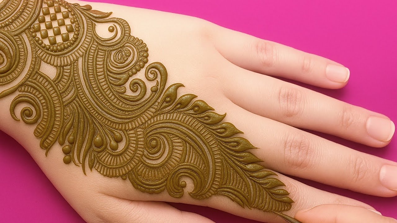 Easy simple mehndi design |  front hand mehndi ll mehndi ka design | Mehndi design | mehndi ll