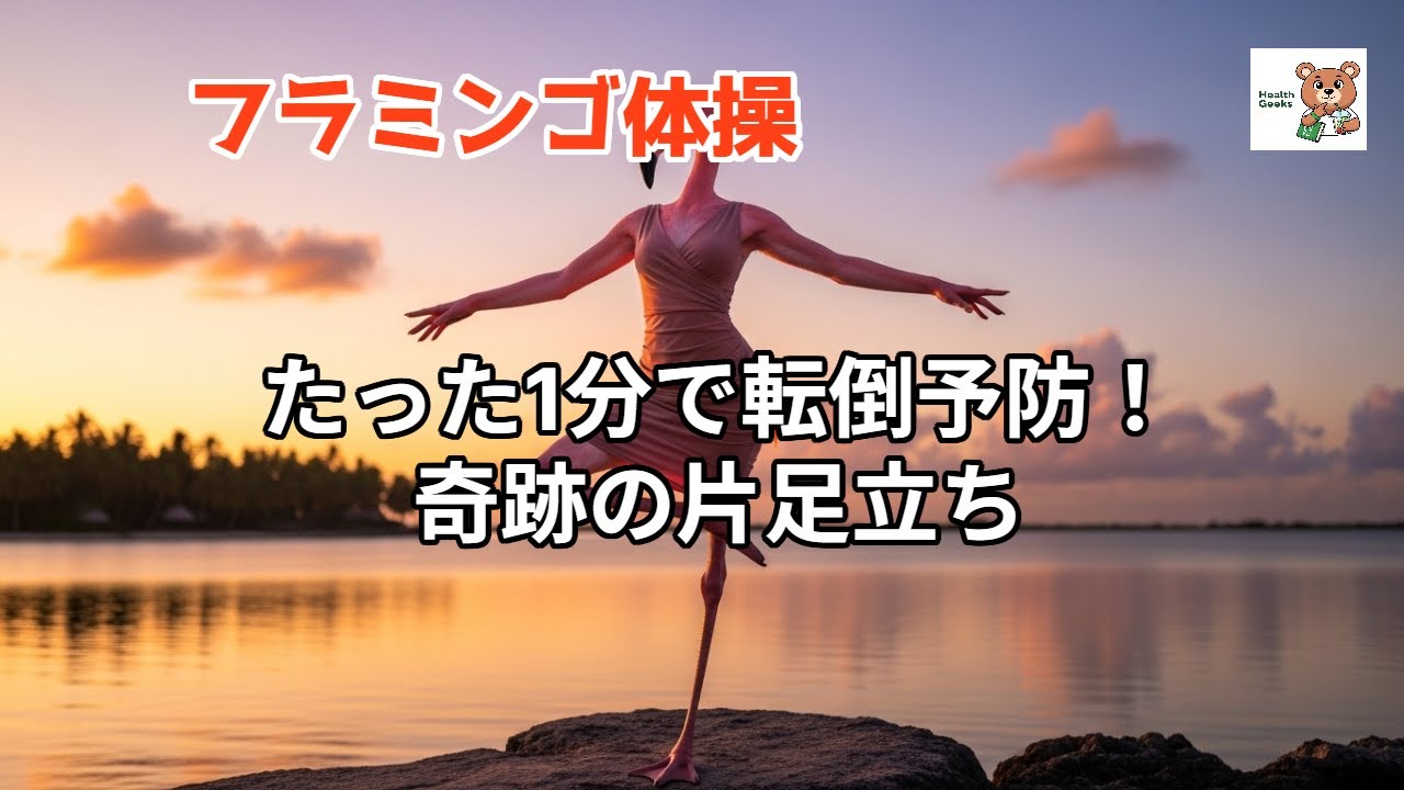 【1分で53分歩く負荷！？】骨密度・筋力を劇的に高める「すごい片足立ち」のすべて「80代でも70代の脚力に。継続することで、あなたの体は10歳若返る」#片足立ち #フラミンゴ体操 #筋力アップ
