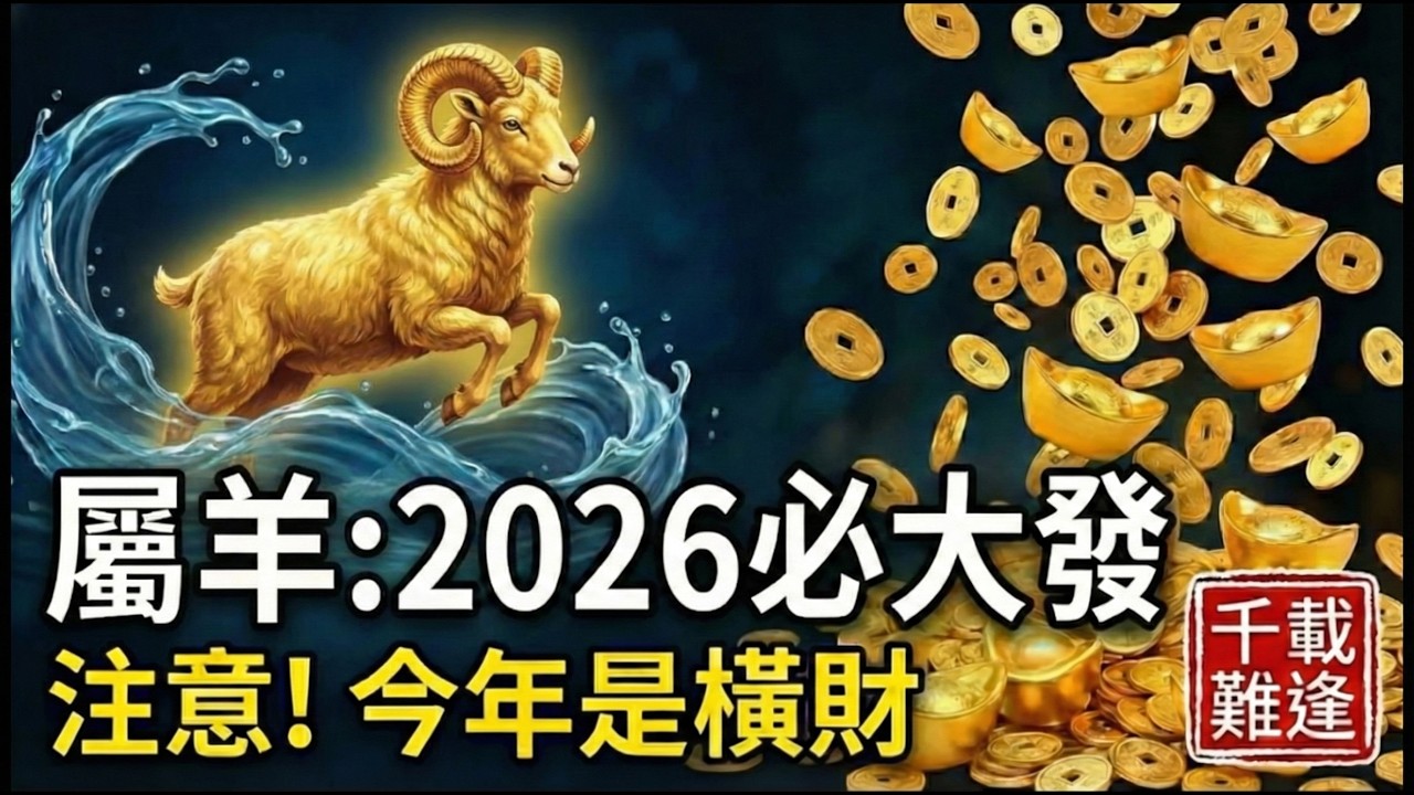 這不是發財，這是『改命』！生肖羊，你在2026年有一場橫財，能不能當回有錢人就看今年了！#2026屬羊運勢 #生肖羊2026運勢 #屬羊 #偏財運 #橫財 #改命 #生肖羊 #2026馬年 #招財