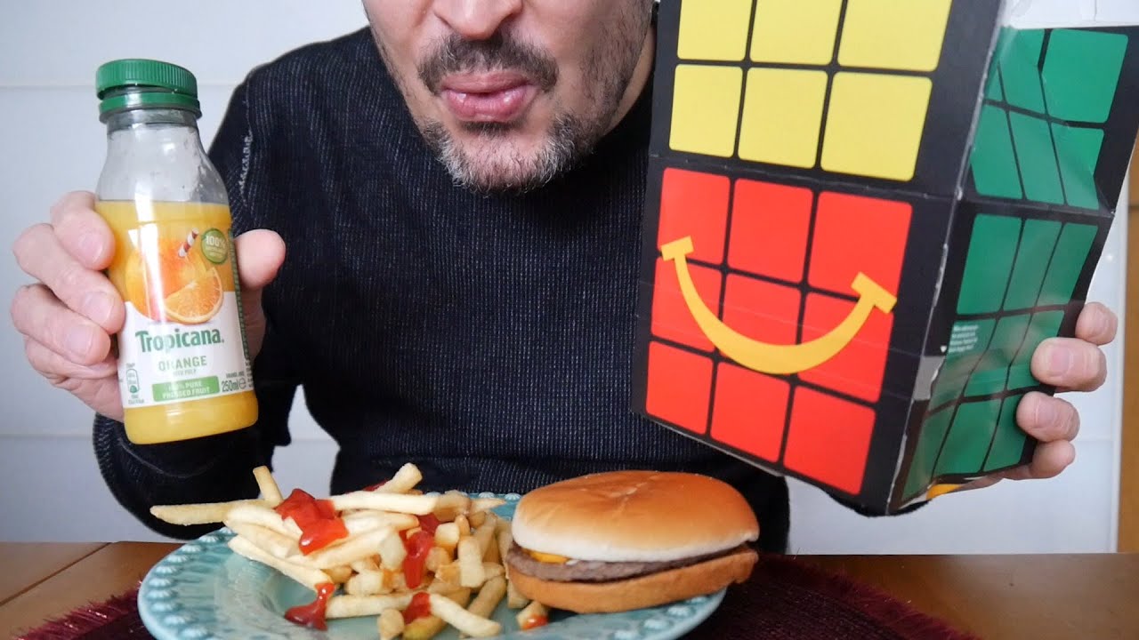 ASMR Eating Sounds &ndash; McDonald's Happy Meal &ndash; What toy will I get?