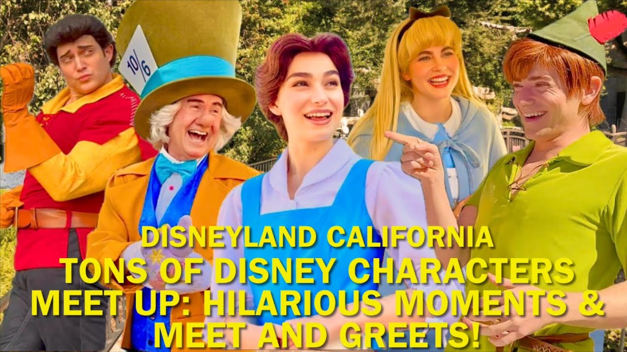 TONS of Disney Characters Meet Up: CRAZY, Hilarious Moments & Meet and Greets at Disneyland #disney