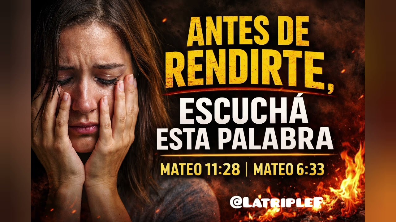 ANTES DE RENDIRTE, ESCUCHÁ ESTA PALABRA | Mateo 11:28 y 6:33 #viral #fyp #viralvideo #parati #Amen