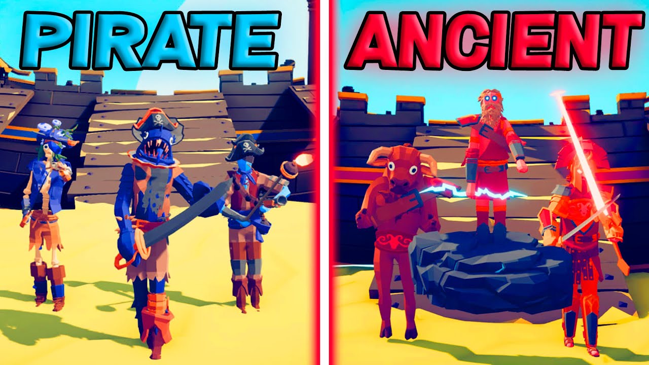 MEGA ANCIENT TEAM vs MEGA PIRATE TEAM | TABS - Totally Accurate Battle Simulator