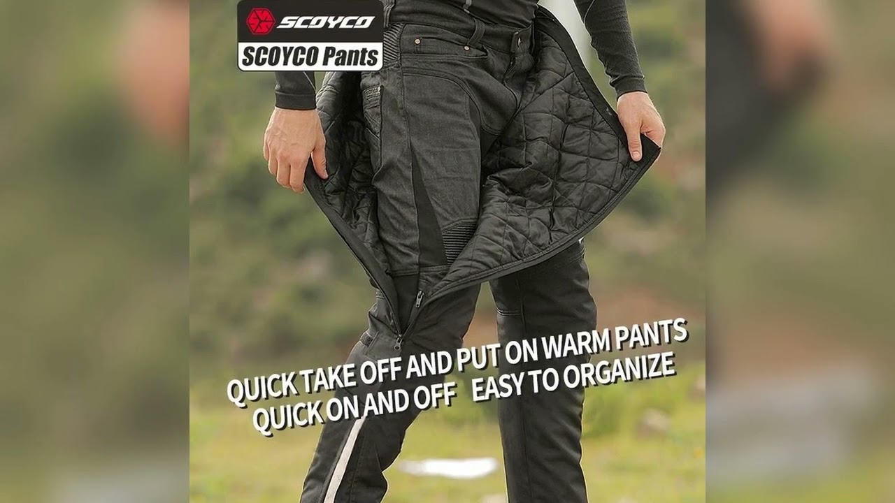 A must-have product #SCOYCO Motorcycle Pants Winter Warm Quick Take Off Trousers Waterproof Windpr