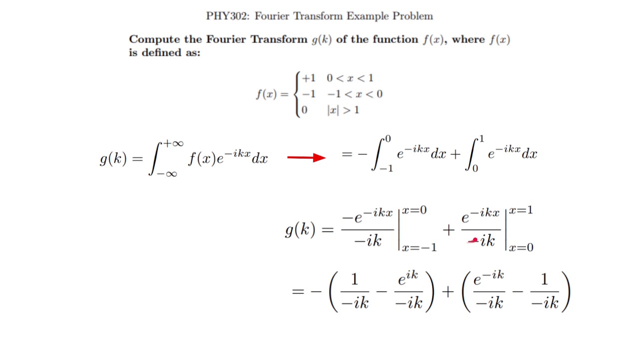 Fourier Transform Example Problem
