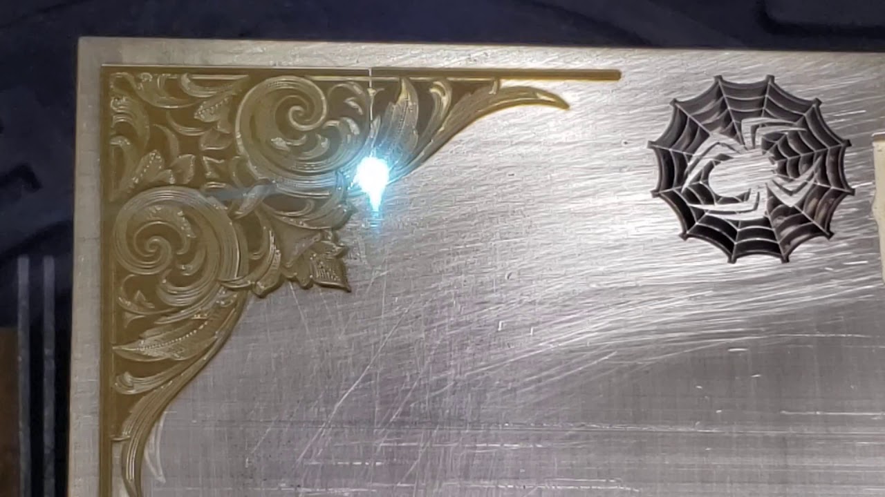 scroll laser engraving emulating hand engraving with Z-Tech's QM Plus lasers www.ztechlasers.com