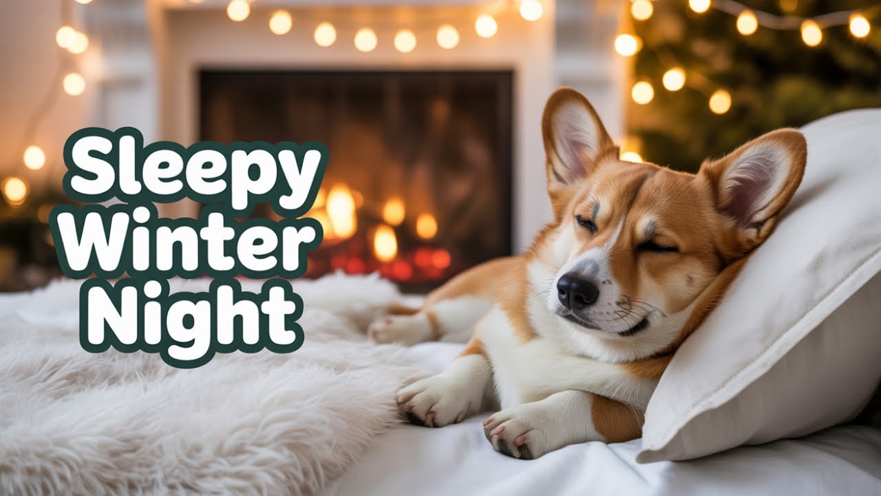 Fireplace & Puppy Sleep Music 🔥🌙 12 Hours Relaxation for Dogs