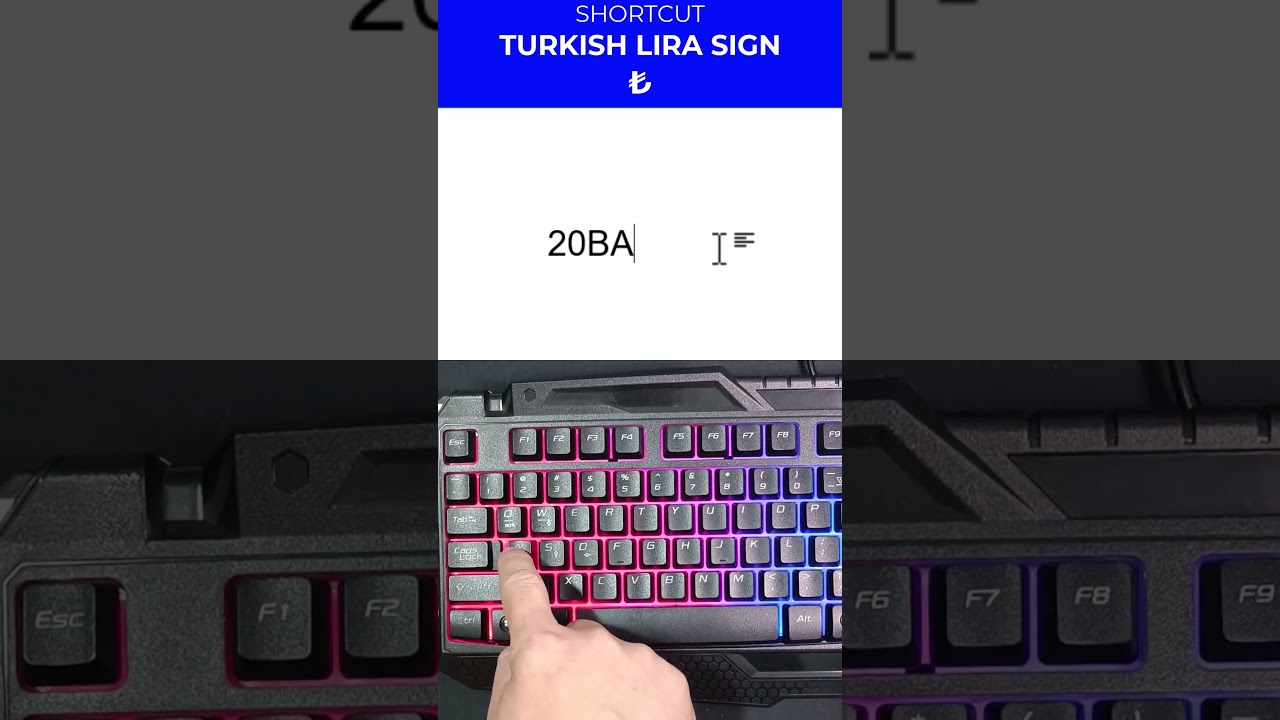 Word Shortcut: Turkish Lira Currency Symbol (₺) | Microsoft Word Tutorial