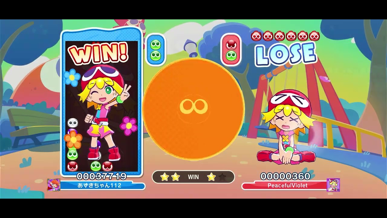 ぷよぷよパズルポップ〜中1あずきちゃん112のインターネット対戦チャレンジしてみたw by サンキューイッチ🍝🍣