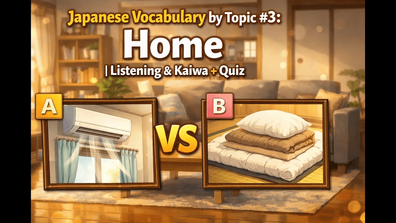 Japanese Vocabulary by Topic #3: Home | Listening & Kaiwa + Quiz
