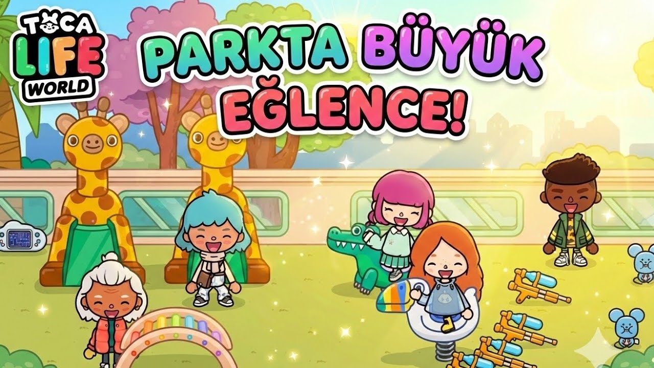 TOCA LIFE WORLD | PARKTA BÜYÜK EĞLENCE! 🛝🦒 Su Savaşı ve Oyun Zamanı! 🤩✨