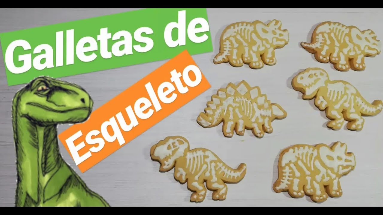 Galletas de esqueleto de dinosaurios