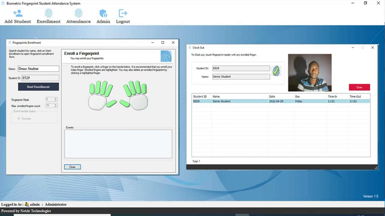 Biometric Fingerprints Student Attendance System in Visual Basic and SQL Server Source Code