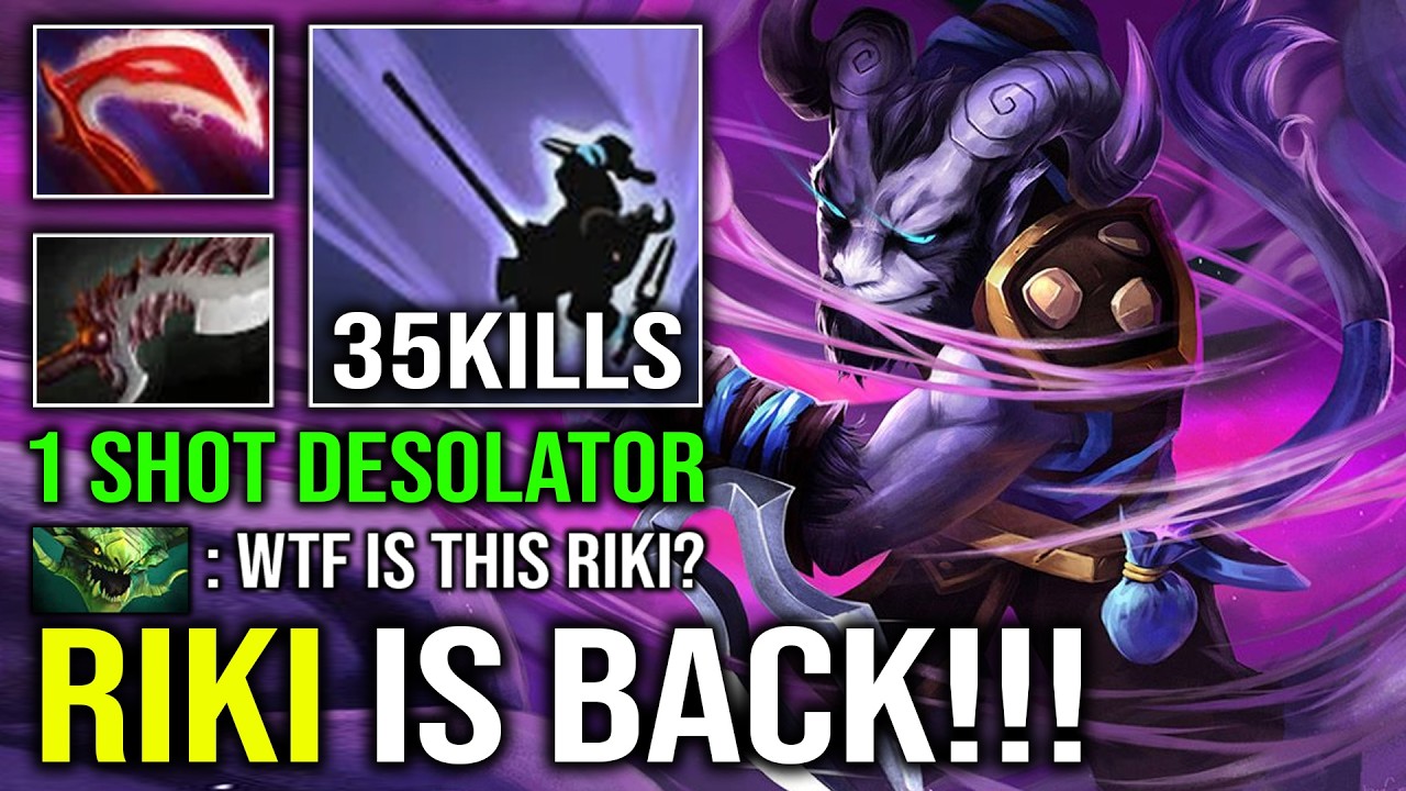 RIKI IS BACK Max Desolator 35Kills Invisible Ganker EPIC Juke & Dodge Hard Carry Dota 2
