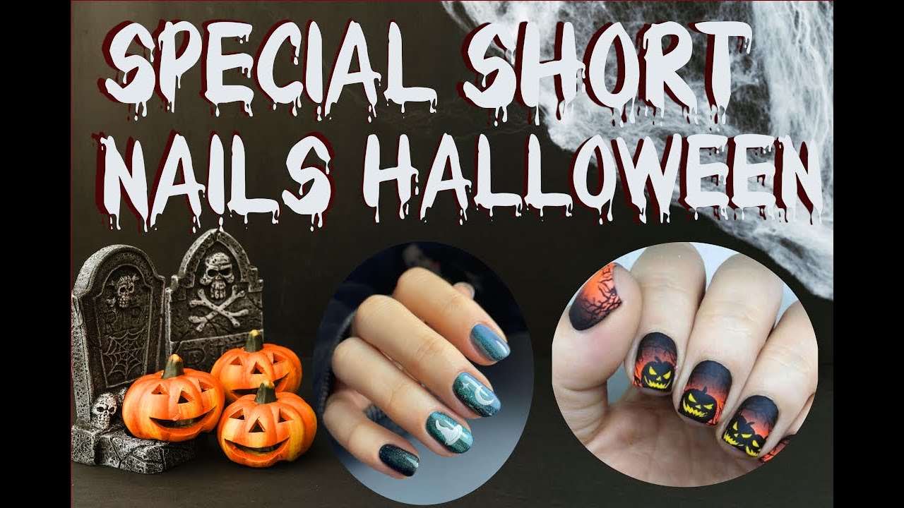 Especial Diseños de uñas cortas para halloween