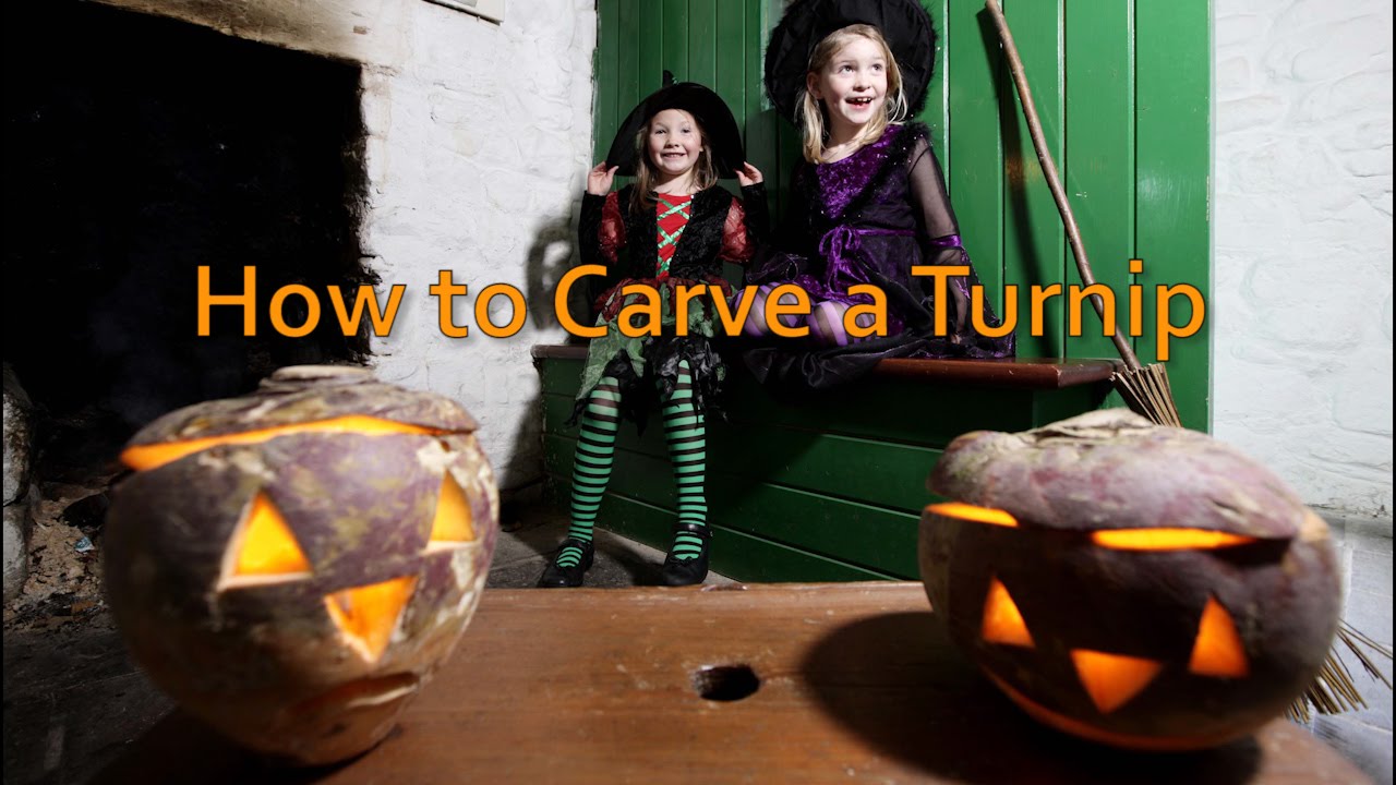 How to carve a Halloween turnip