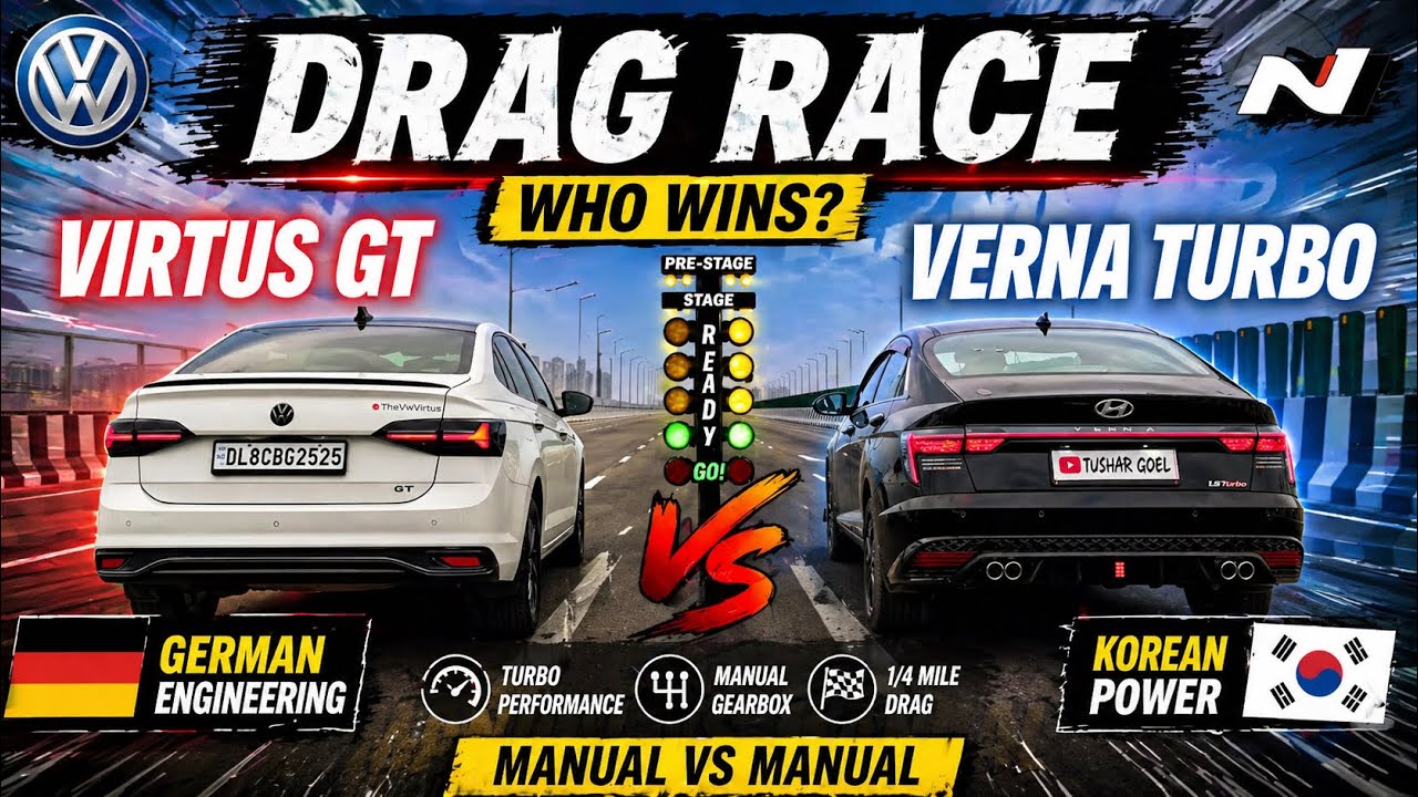Virtus Gt Manual против Verna Turbo Manual | САМАЯ ОЖИДАЕМАЯ ДРЭГ-ГОНКА | 1.5 Tsi против 1.5 Tgdi...