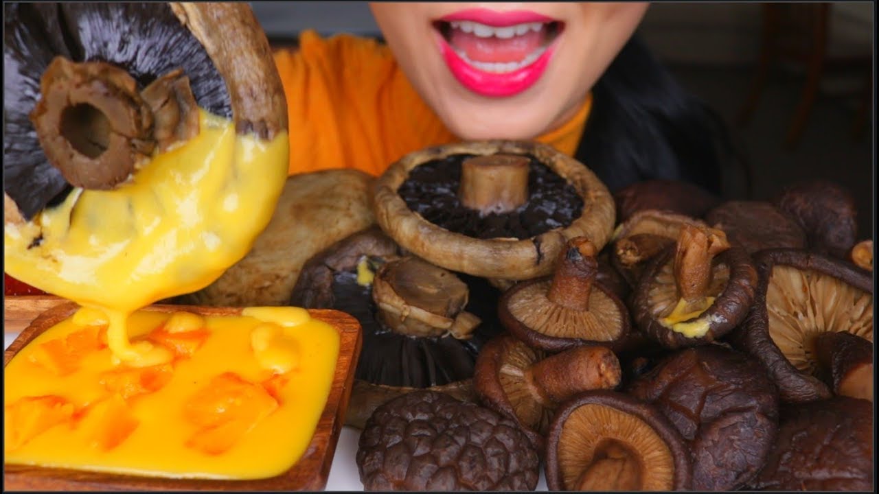 ASMR MUSHROOM FEAST | CHEESY SAUCE | CHILLI SAMBAL | EATING SOUNDS | NO TALKING