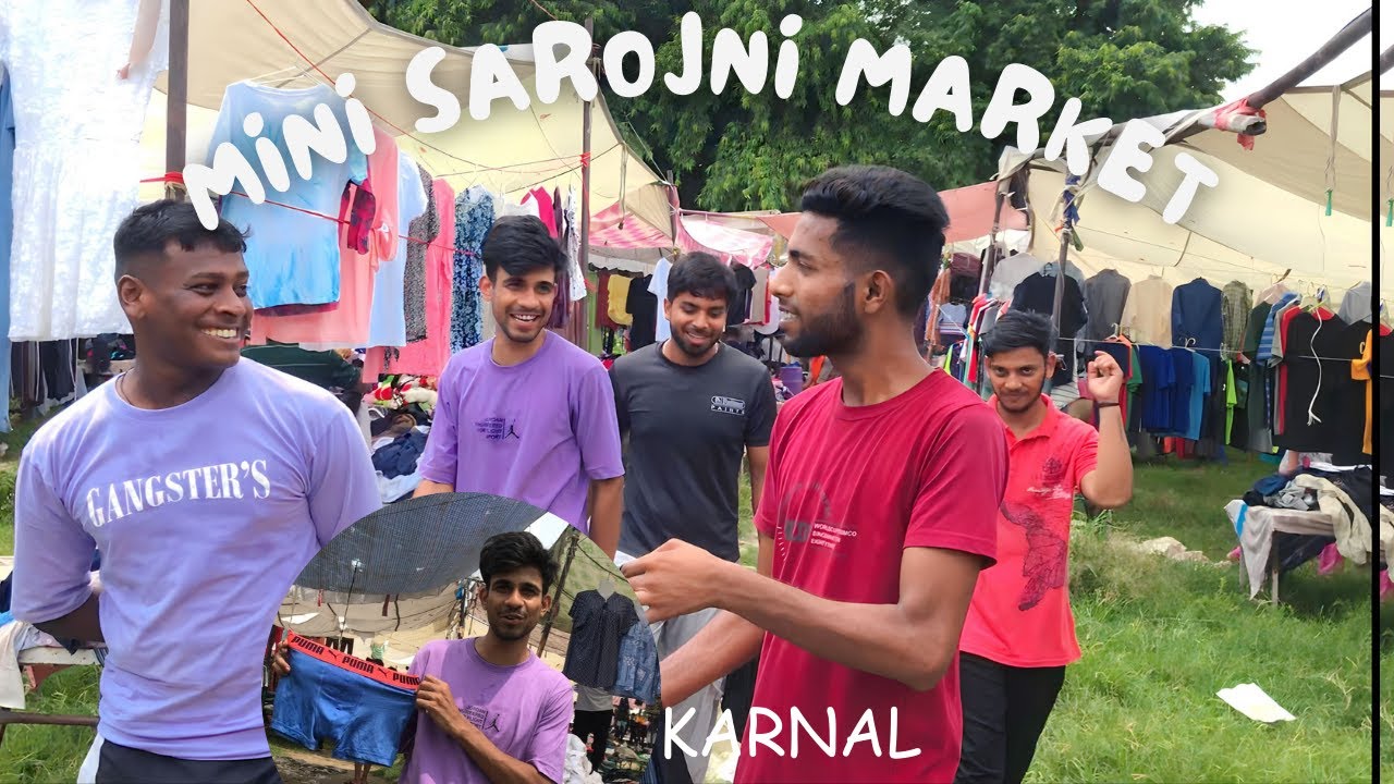 MINI SAROJINI MARKET IN KARNAL ,VLOG 1 SUNDAY MARKET