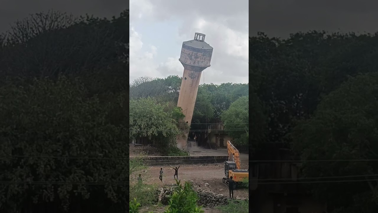Water Tank Demolished in  Moment