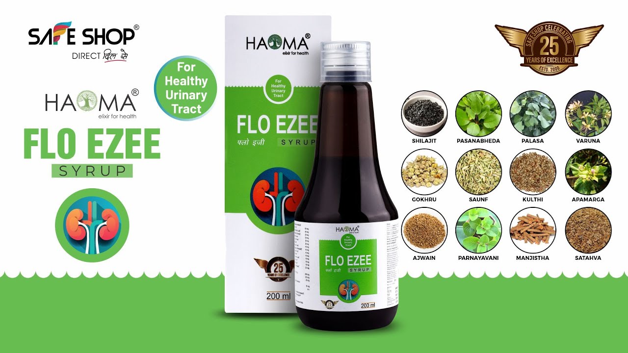 Haoma Flo Ezee Syrup | Ayurvedic Formula for Kidney Health | Safe Shop India