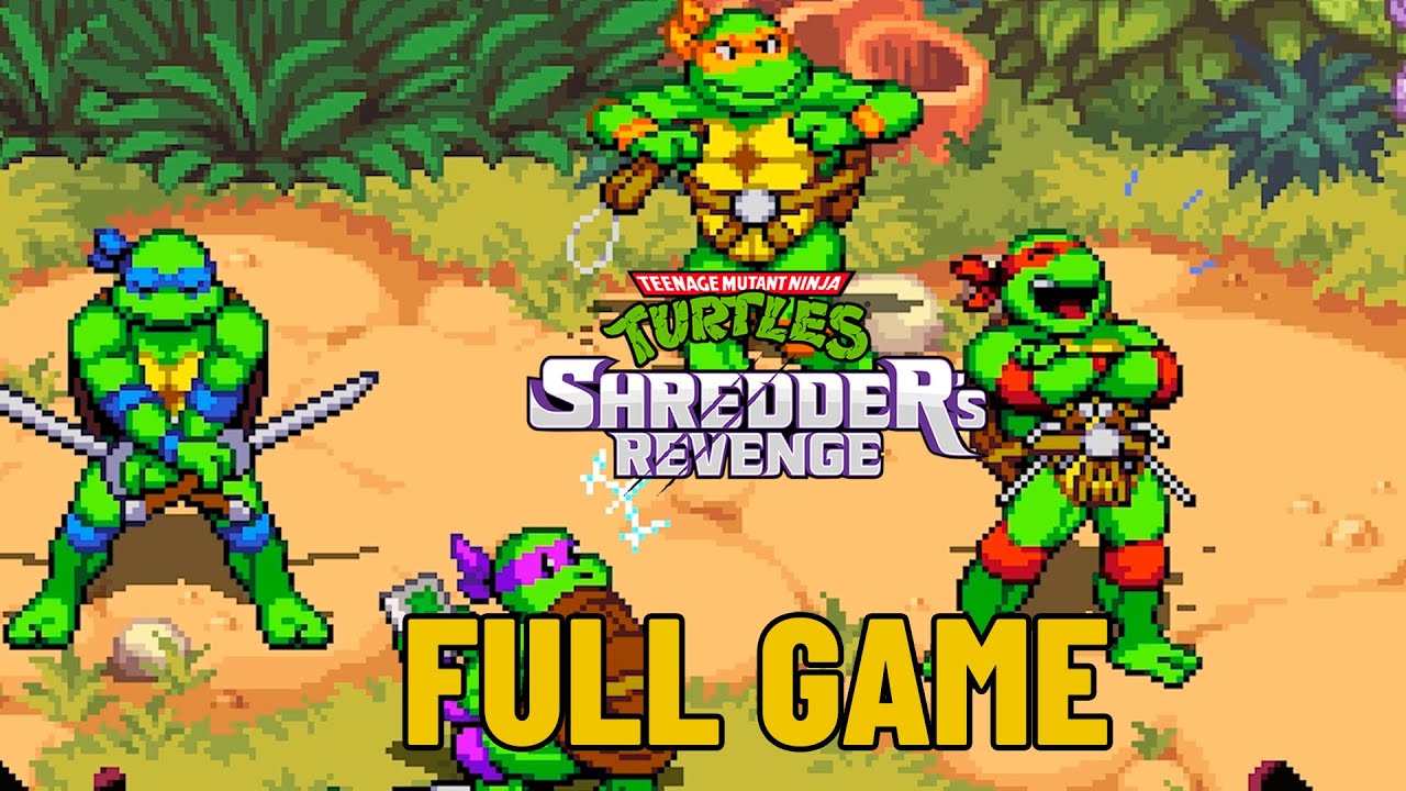 Teenage Mutant Ninja Turtles Shredder's Revange | FULL GAME - No Commentary (4K 60FPS) | Free Use)