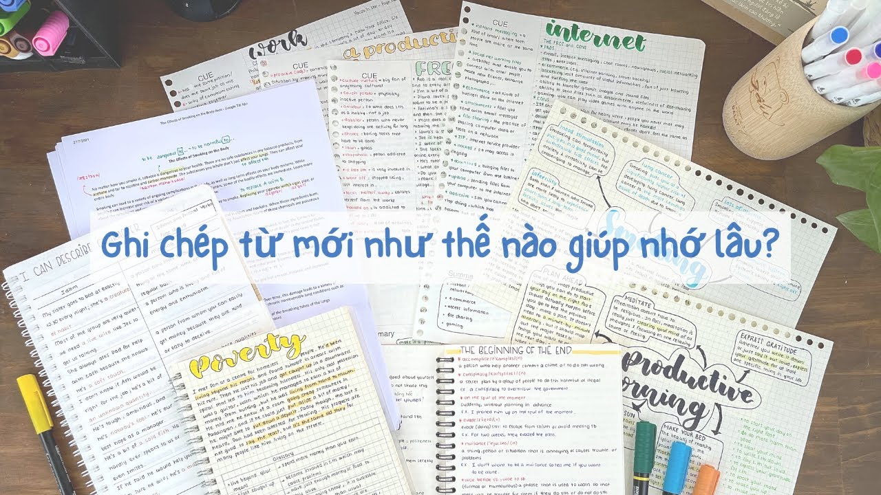 5 cách ghi chép TỪ VỰNG TIẾNG ANH giúp nhớ lâu | Take note từ mới | Vocabulary