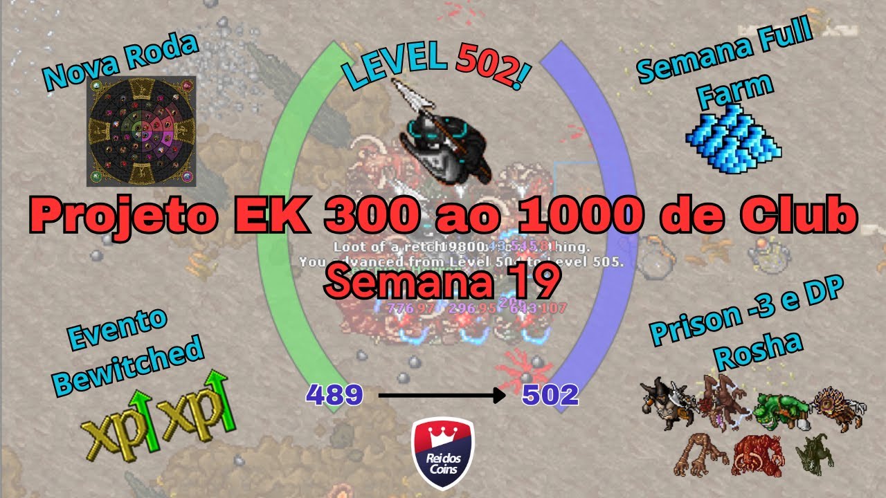 [Tibia] EK de Club SOLO - do 300 ao 1000 - Semana 19 - Evento de XP e Nova casa? DP Rosha