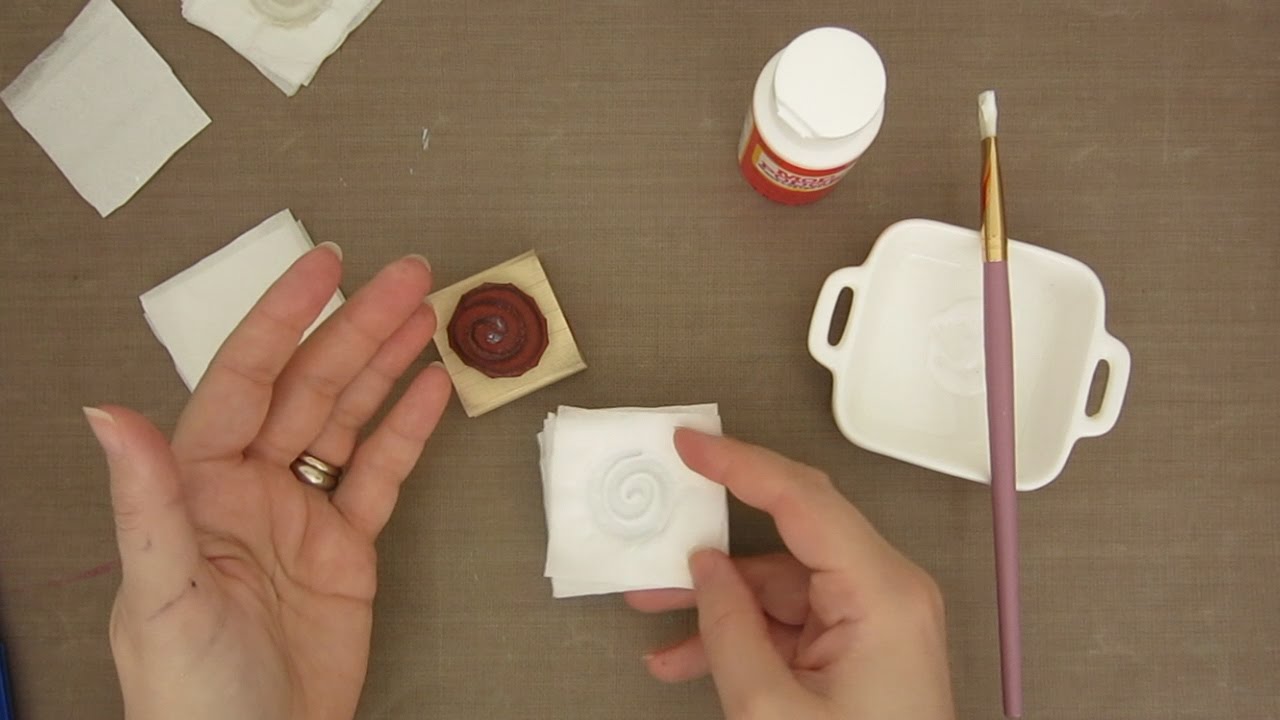 STAMP EMBOSSING WITH TISSUES