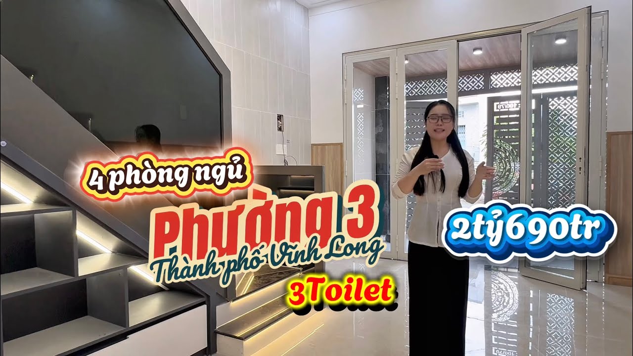 Nhà KDC Hạnh Phúc, gần công viên Đài Truyền Hình Vĩnh Long, 2tỷ690tr