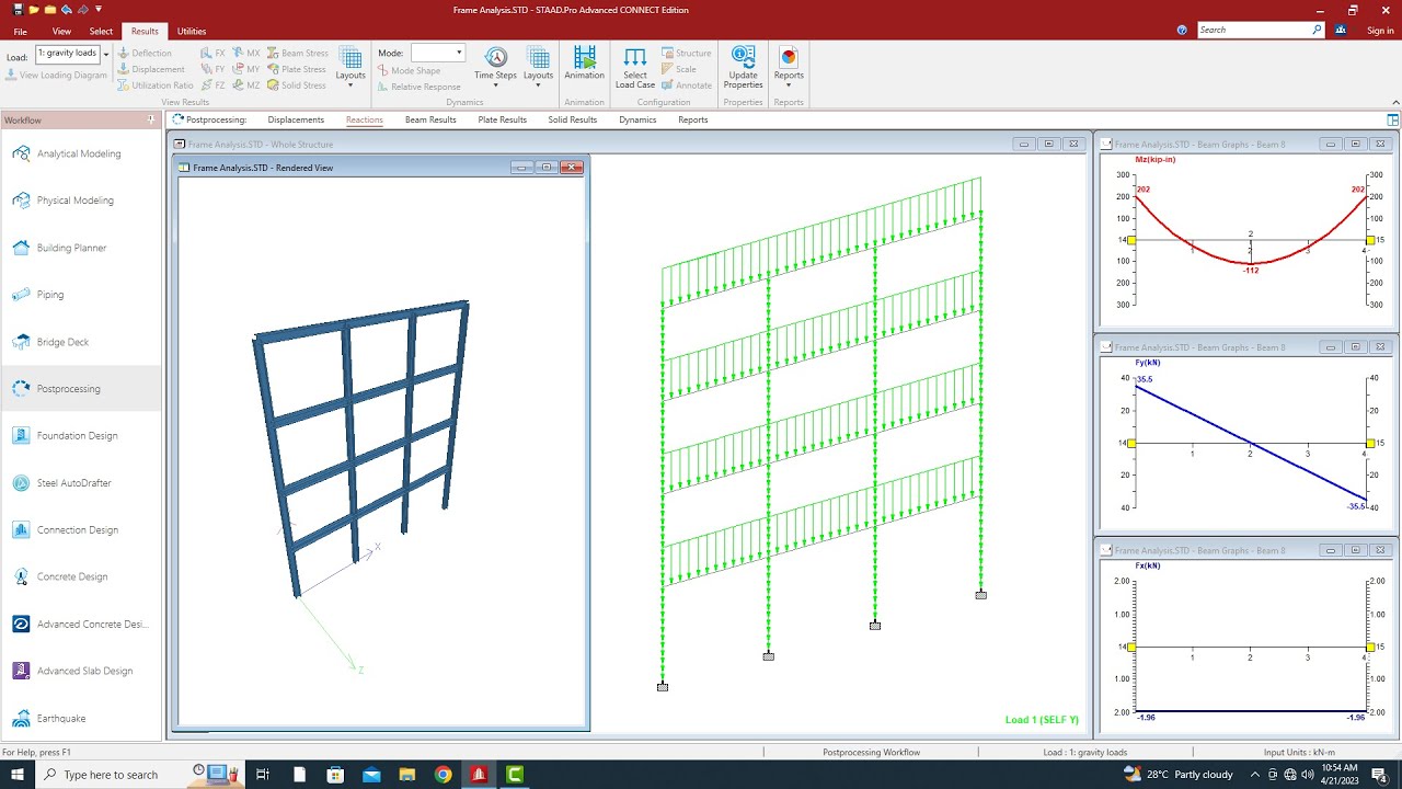 Frame Analysis Using STAAD PRO
